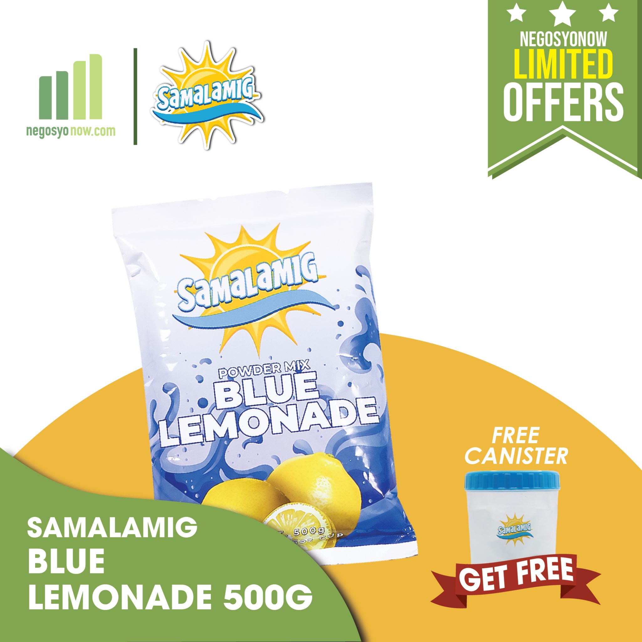 Samalamig Blue Lemonade 500g with canister